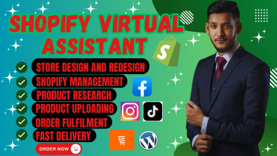 I will Shopify virtual assistant, Shopify sales marketing expert, Shopify store manager