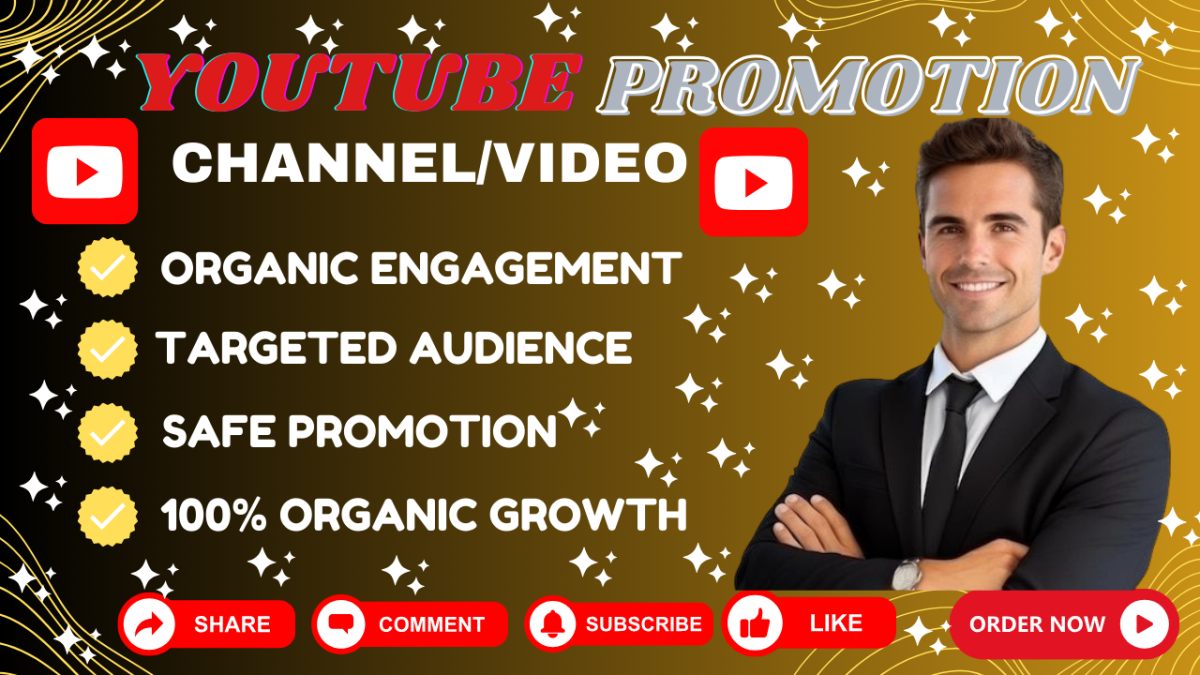 I will do organic youtube video promotion for channel growth