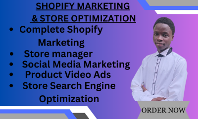 I will boost shopify sales, complete shopify marketing, shopify store promotion manager