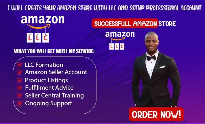 I will do professional amazon store setup with llc and account management