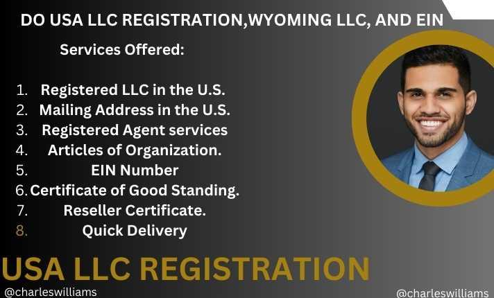 I will do register US llc for non US with business registration and ein
