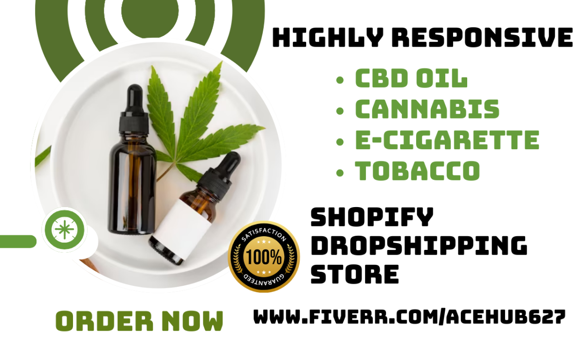 Build CBD Shopify Store, Cigar, Tobacco, Vape, Medical Cannabis, E-cigarette Website