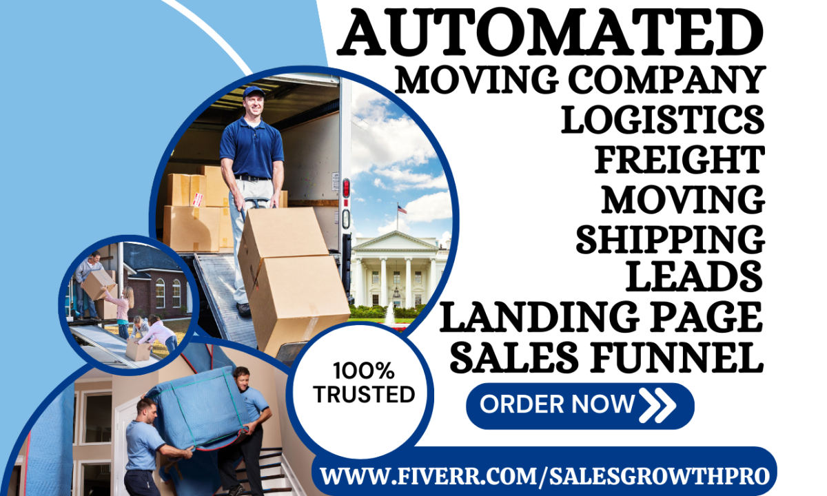 generate moving company leads freight relocation shipping moving landing page