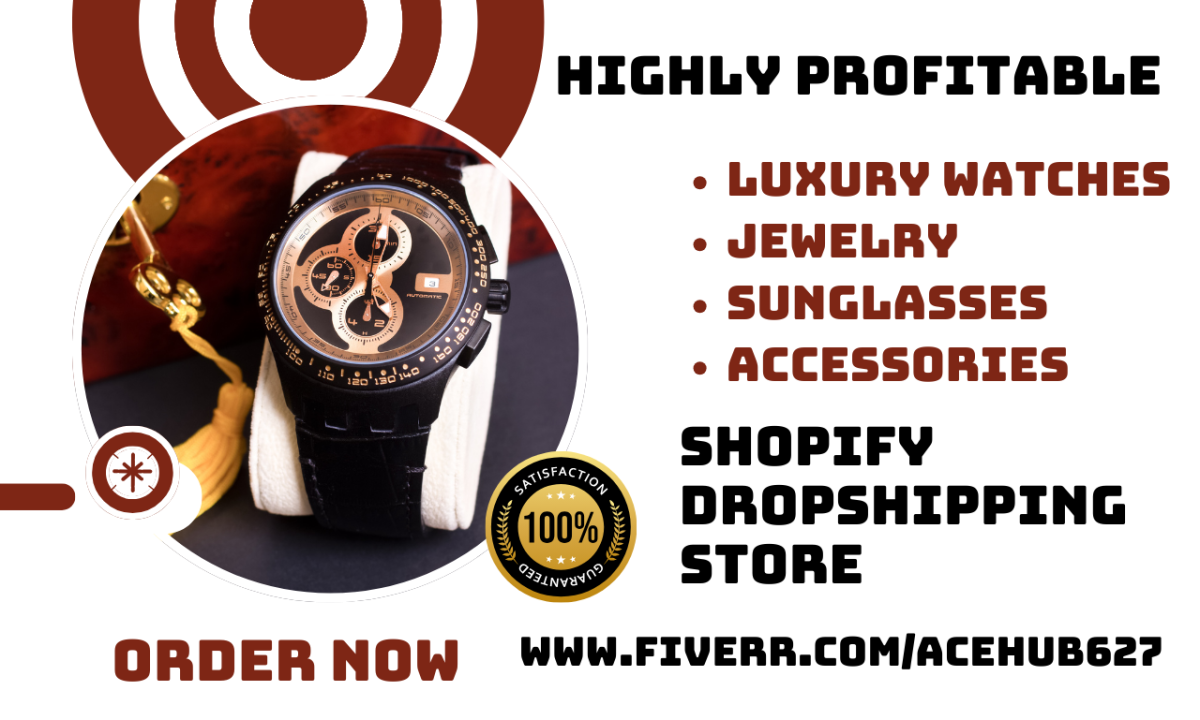 build luxury wristwatch shopify store sunglasses accessories jewelry website