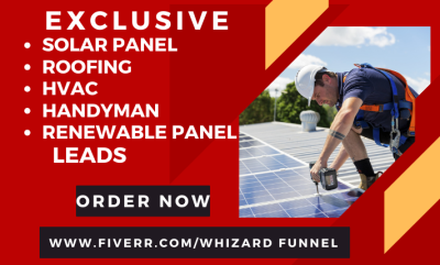 generate solar panel roofing renewable installation hvac power handyman leads