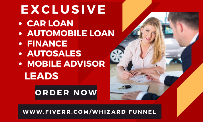 generate car loan automobile loan finance autosales mobile advisor vehicle leads