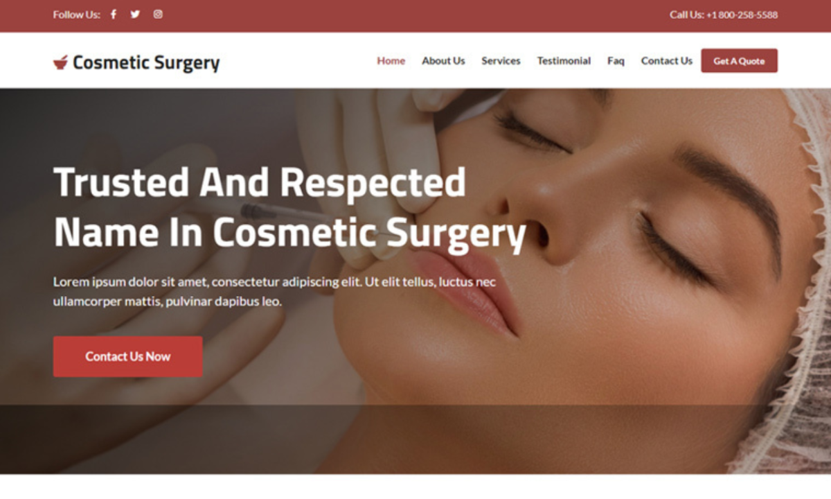 design plastic surgery website botox semaglutide liposuction on wix or wordpress