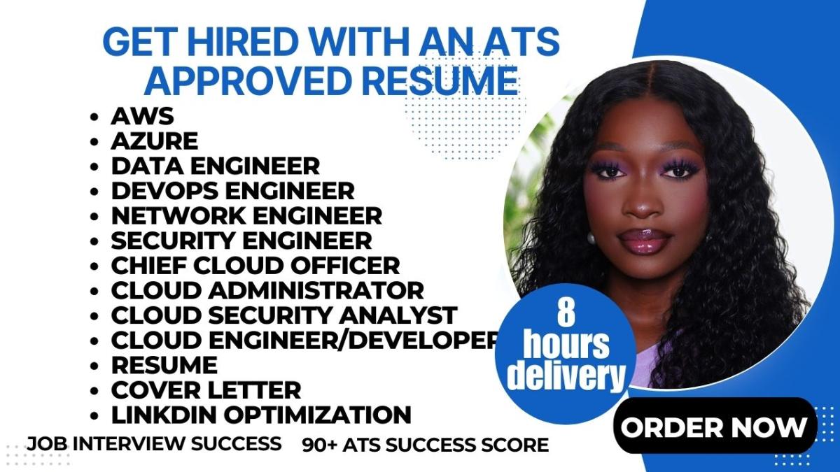 I will write a cloud engineer resume, aws, devops, azure ats resume and cover letter