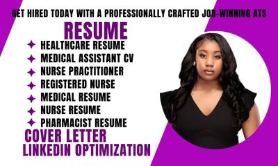 I will write a healthcare resume, medical CV, nursing CV, and medical assistant CV X