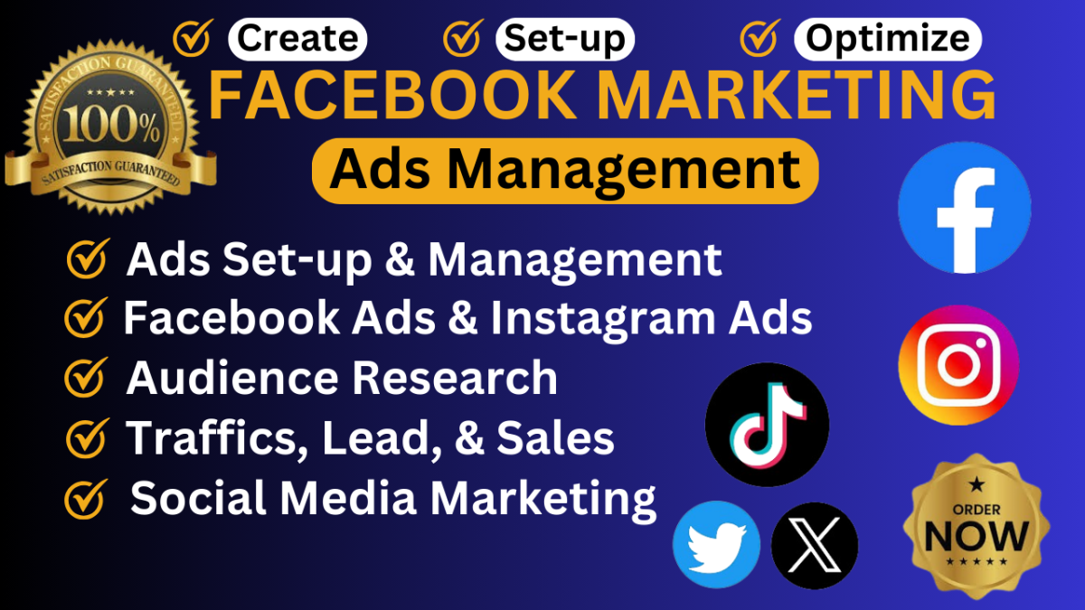 I will be your social media marketing manager fb ads campaign fb reel fb marketing