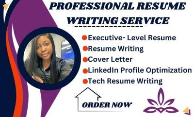 I will provide ATS resume writing, cover letter writing, and LinkedIn optimization