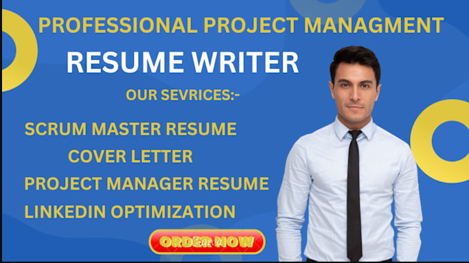 I will write a professional project management, scrum master resume and cover letter