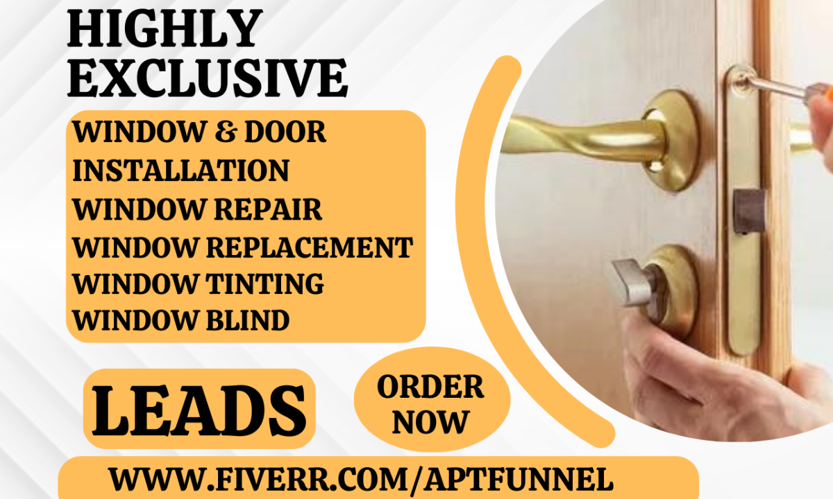 I will generate window and door installation leads window repair auto tinting funnel