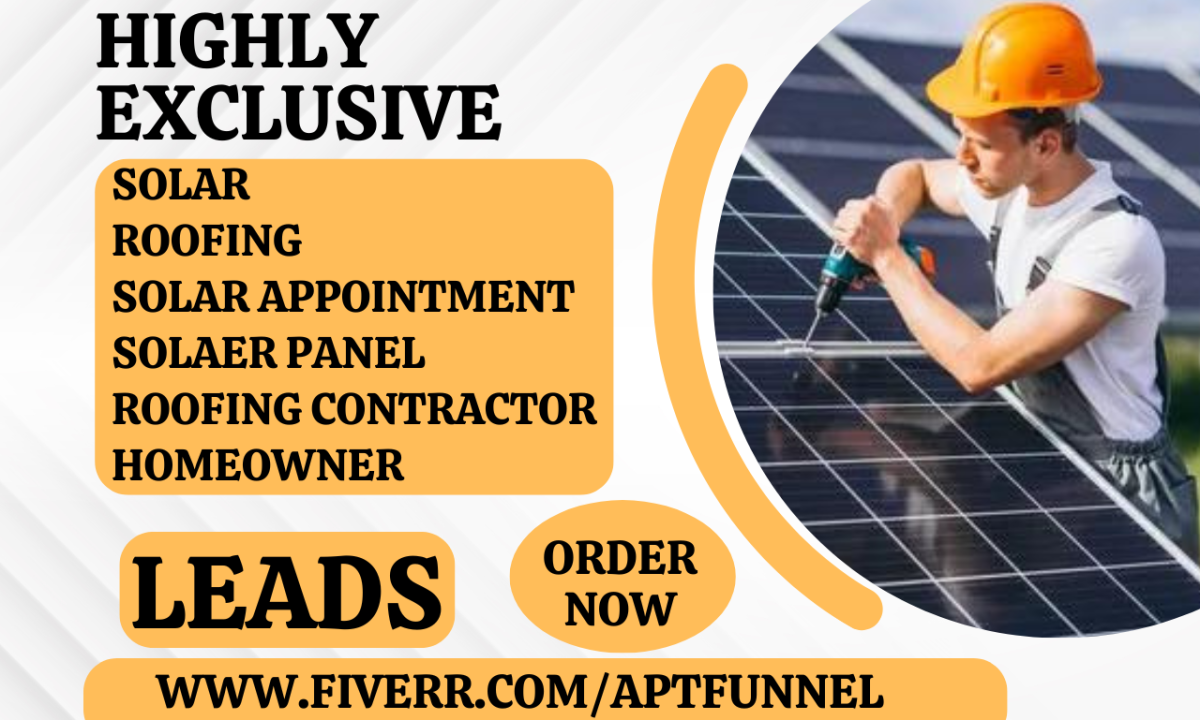 I will generate solar roofing leads solar appointment landing page solar panel funnel