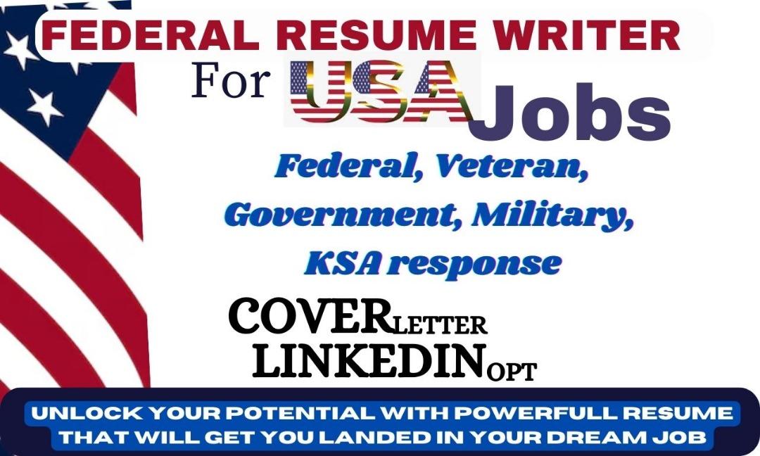 I will write usajob winning federal resume for your targeted government job, federal cv