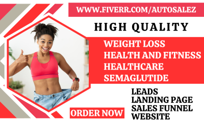 Weight Loss Leads Healthcare Landing Page Semaglutide Weight Loss Sales Funnel