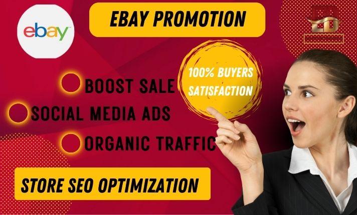 I will do ebay store promotion, ebay marketing, ebay listing, ebay promotion, ebay SEO