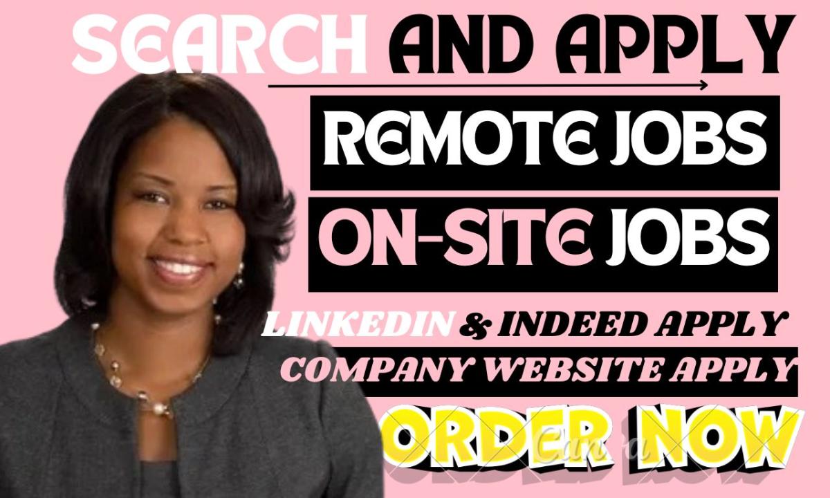 I will search and apply remote job applications reverse recruiter