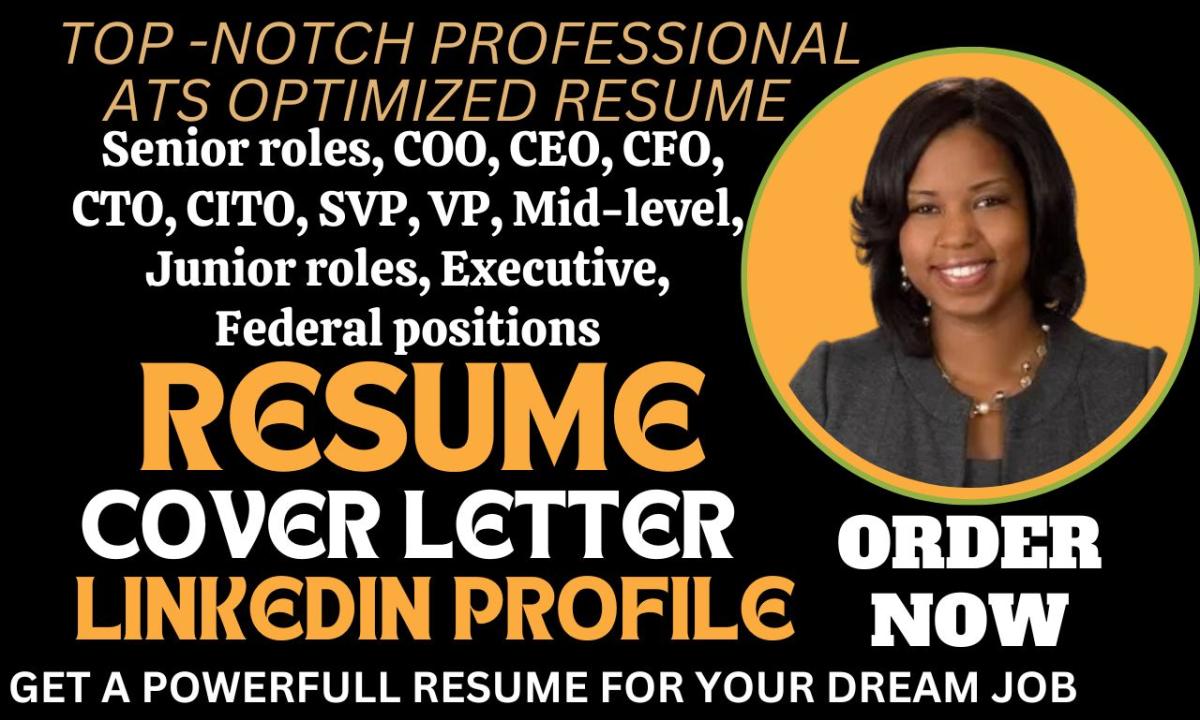 I will write your CEO, executive, senior director, svp, and board member resume