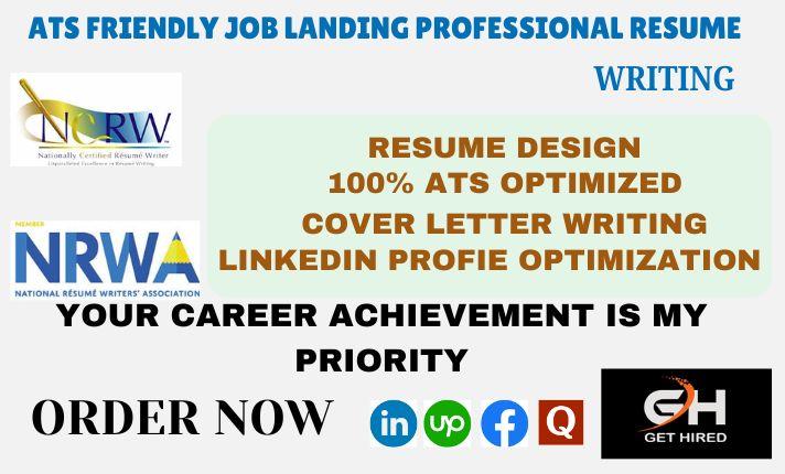 I will provide ATS Resume Writing, Cover Letter Writing, and LinkedIn Optimization