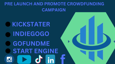 I will pre launch marketing for kickstarter indiegogo crowdfunding campaign promotion