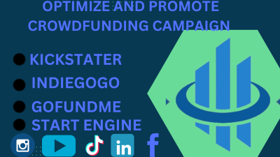 I will optimize and promote kickstarter indiegogo gofundme fundraising campaign video