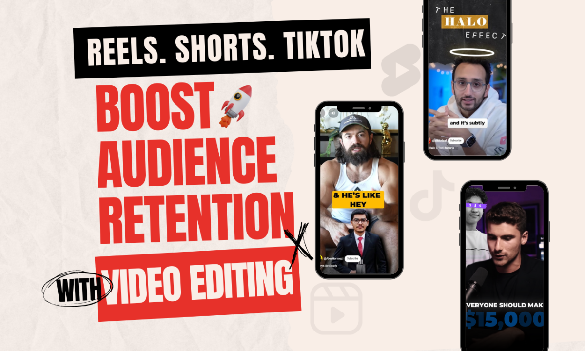 I will do short form capcut video editing to grow viewer retention