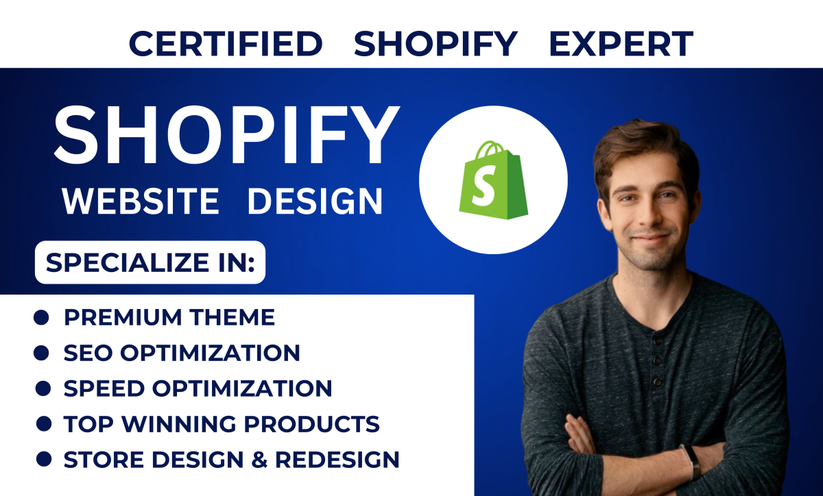 I will design a Shopify store and optimize your dropshipping SEO for maximum sales