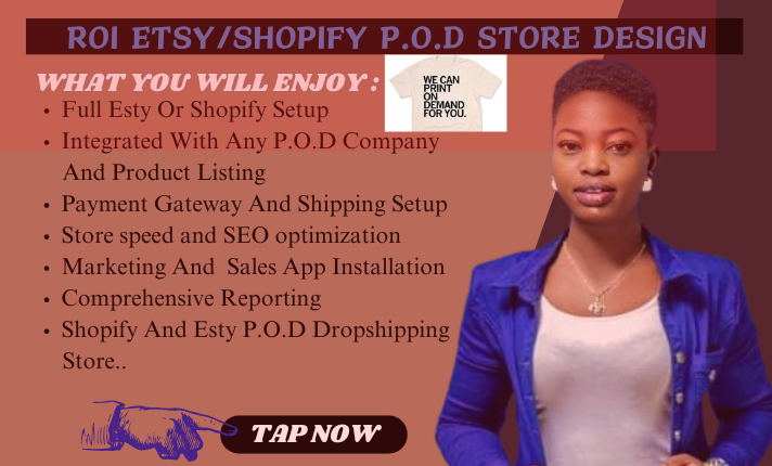 I will design shopify print on demand store, printiful, printify and esty pod store