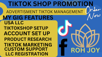 I will create USA llc tiktok shop for non USA resident