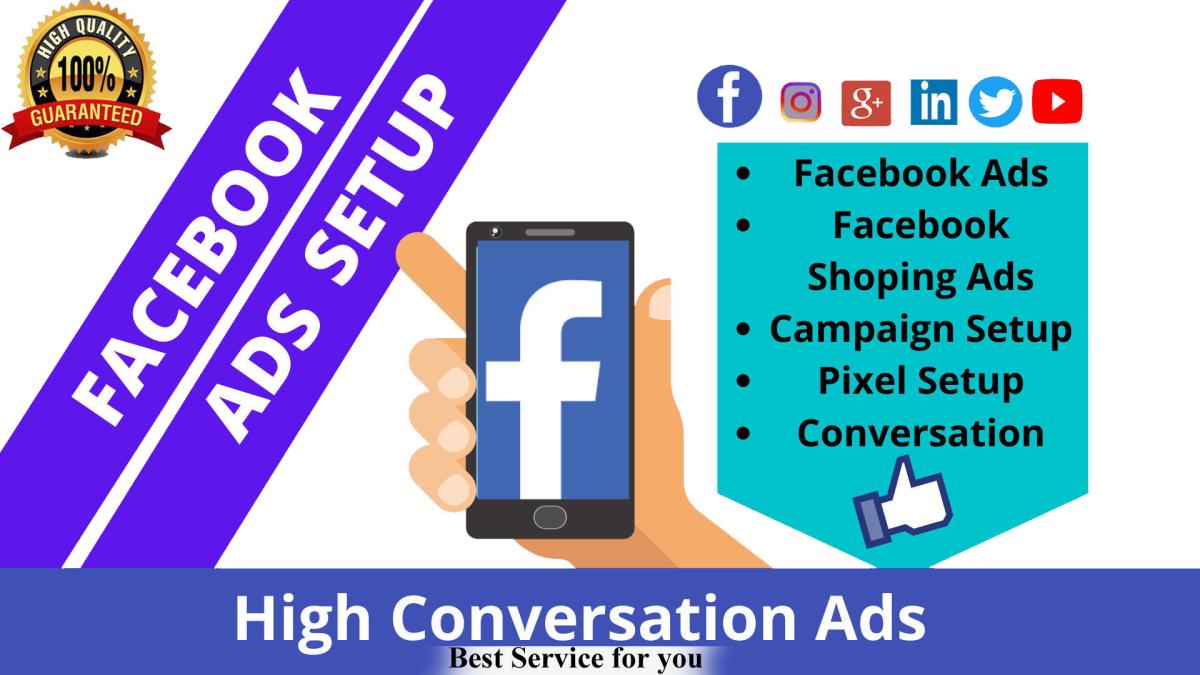 I will setup high conversion Facebook ads campaign