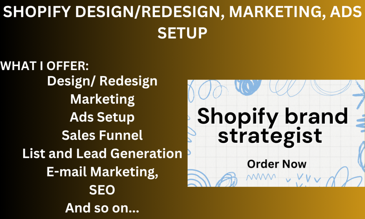 I will do shopify website design and redesign