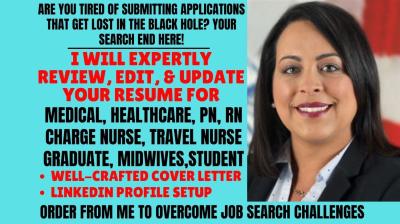 I will write top resume for medical, nursing, healthcare, doctor, surgeon, charge nurse