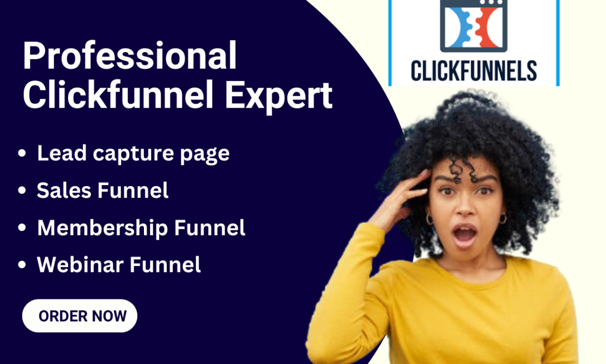 I will build clickfunnels sales funnel, website in click funnel, landing page