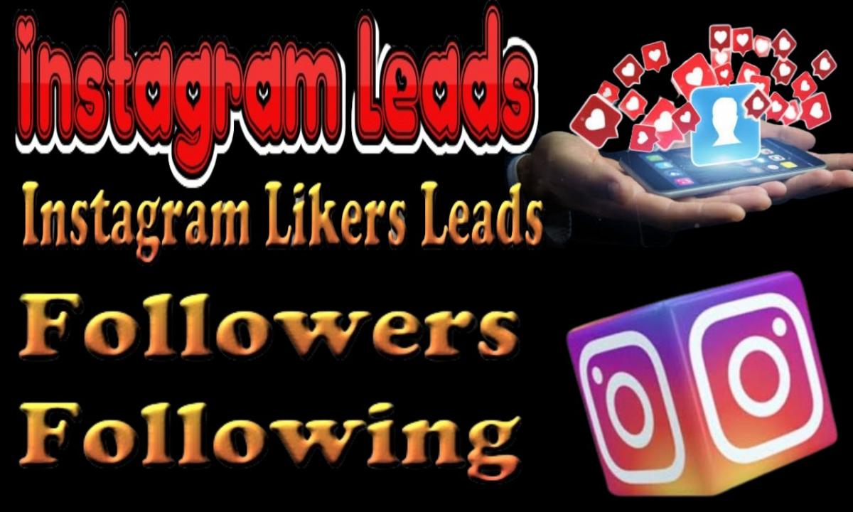 I will do instagram leads likers data, leads, followers, following