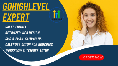 I will setup gohighlevel sales funnel gohighlevel website gohighlevel workflow
