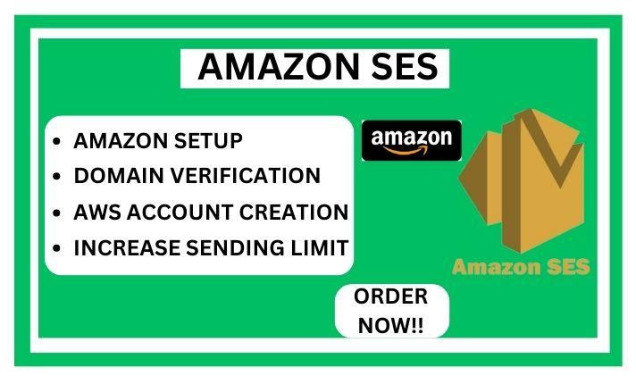 I will setup Amazon SES account and domain verification