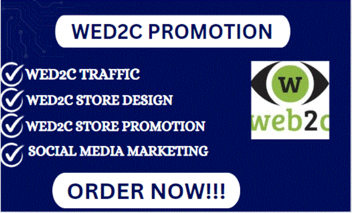 I will promote your wed2c and shopify ecommerce platforms effectively