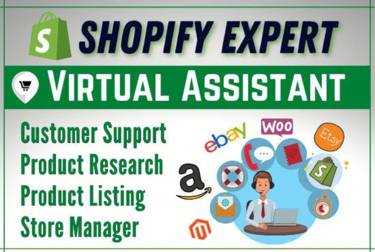 Ich werde Ihr virtueller Assistent und Manager für Shopify und Etsy Store sein