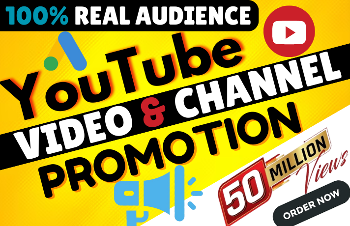 I will do organic youtube video promotion to 300k organic USA active audience