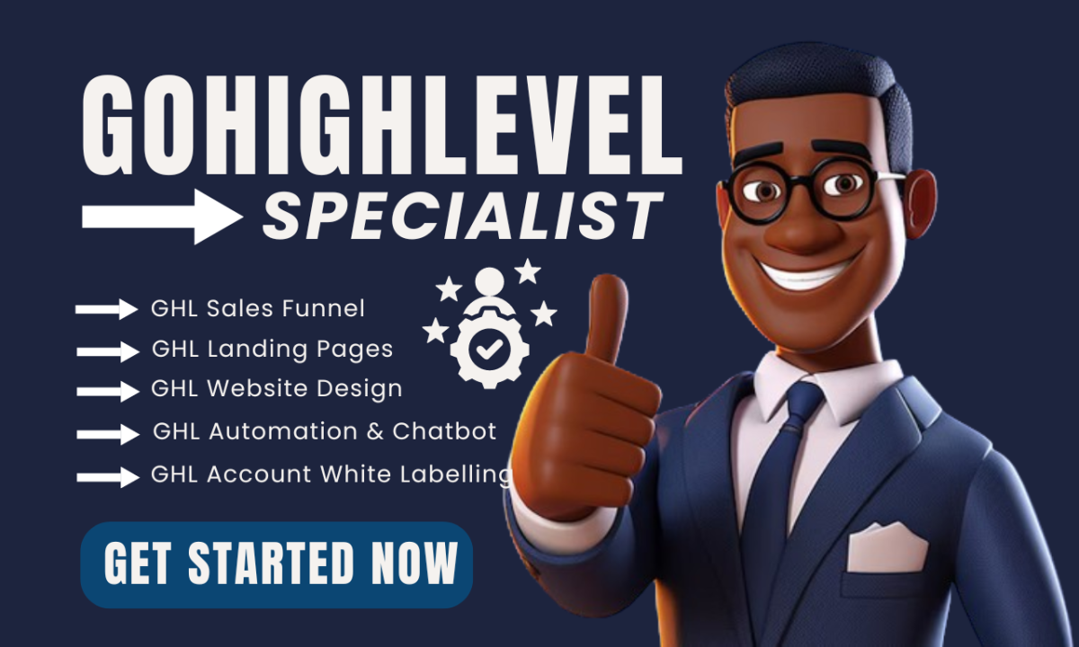 I will be your gohighlevel expert to design high-converting sales funnels and landing pages