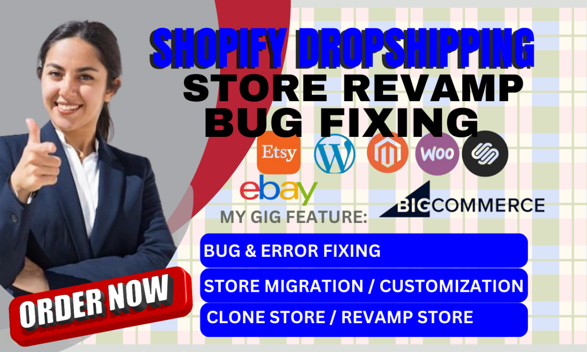 I will clone, revamp shopify dropshipping store, bug fix shopify error, zendrop blanka