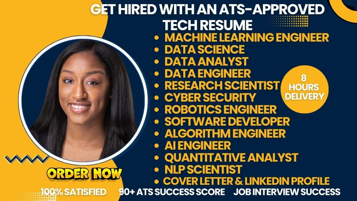 I will write a machine learning data science data analyst cyber security ai tech resume