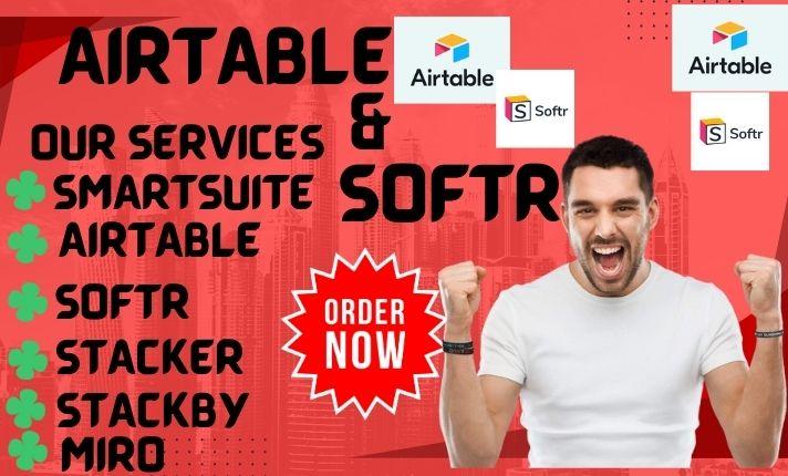 I will setup Airtable Softr, Airtable Stackby, Airtable Automation, Airtable Database