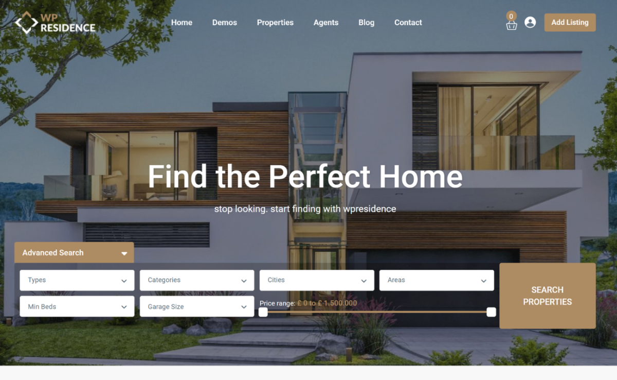 I will build modern real estate website with houzez theme, homey, wp residence, wp rentals