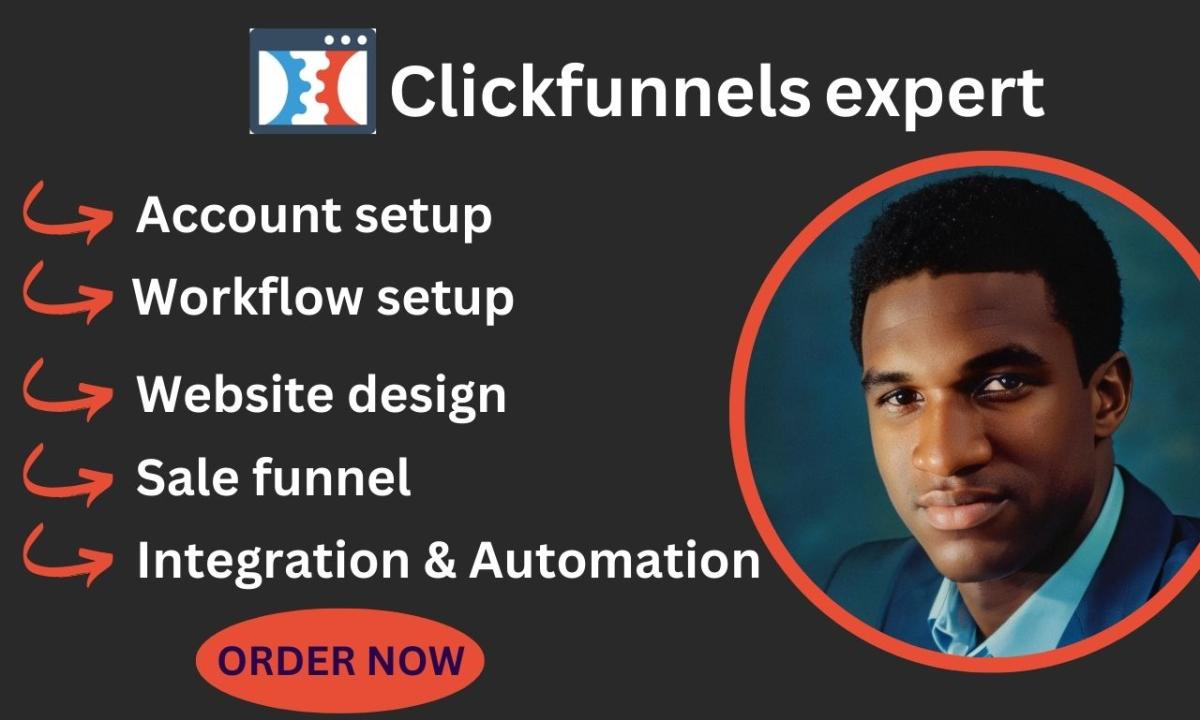 I will ClickFunnels Expert ClickFunnels Landing Page ClickFunnels Sales Funnel