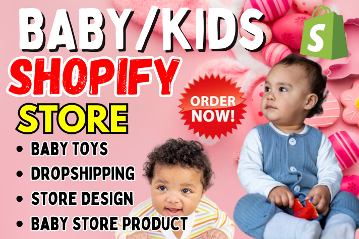 I will brand baby shopify store, clone kids product store premium theme shopify copy