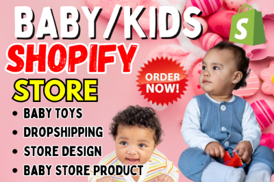I will brand baby shopify store, clone kids product store premium theme shopify copy