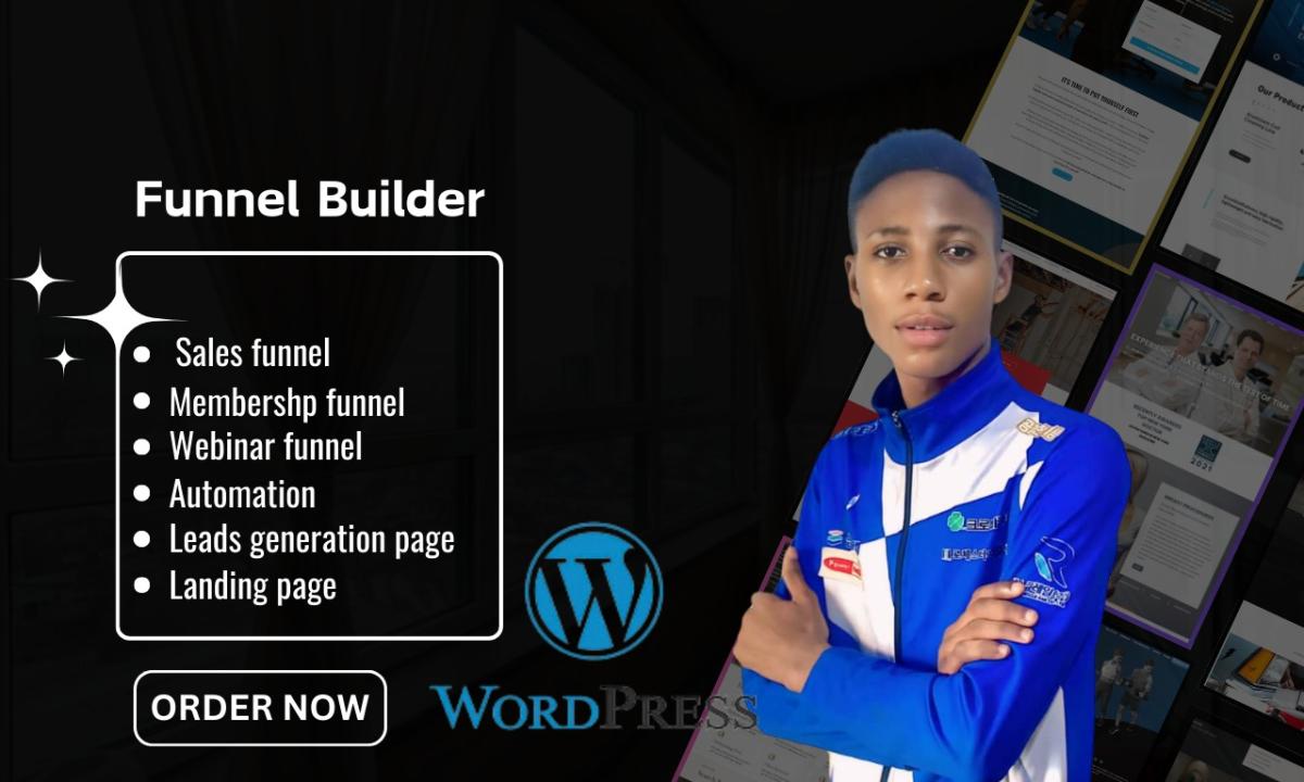 I will be an expert wordpress, wordpress landing page sales funnel on wordpress