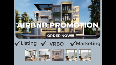 I will do airbnb promotion, airbnb listing, airbnb marketing booking, booking vrbo